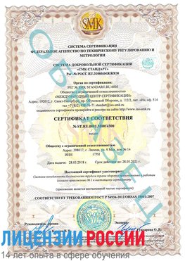 Образец сертификата соответствия Дудинка Сертификат OHSAS 18001